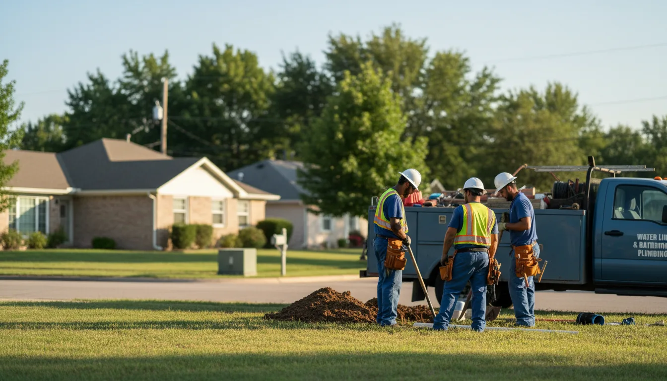 Residential water line and bathroom plumbing service in Philipp, MS